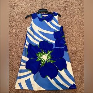 Blue Floral Kids Dress